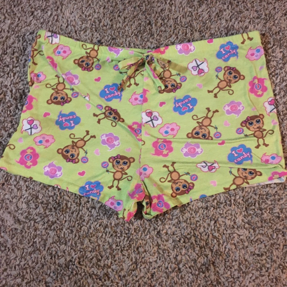 Vintage mini monkey and candy shorts